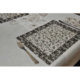 Toalhete Papel Mesa 30x40cm "Cachemir" Preto 50g (2500 Uds)