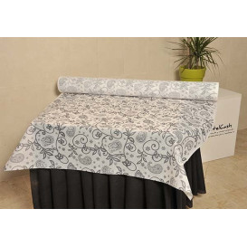 Toalha em Rolo Não Tecido Branco desenho "Casimira" 1,2x50m 50g (1 Ud)
