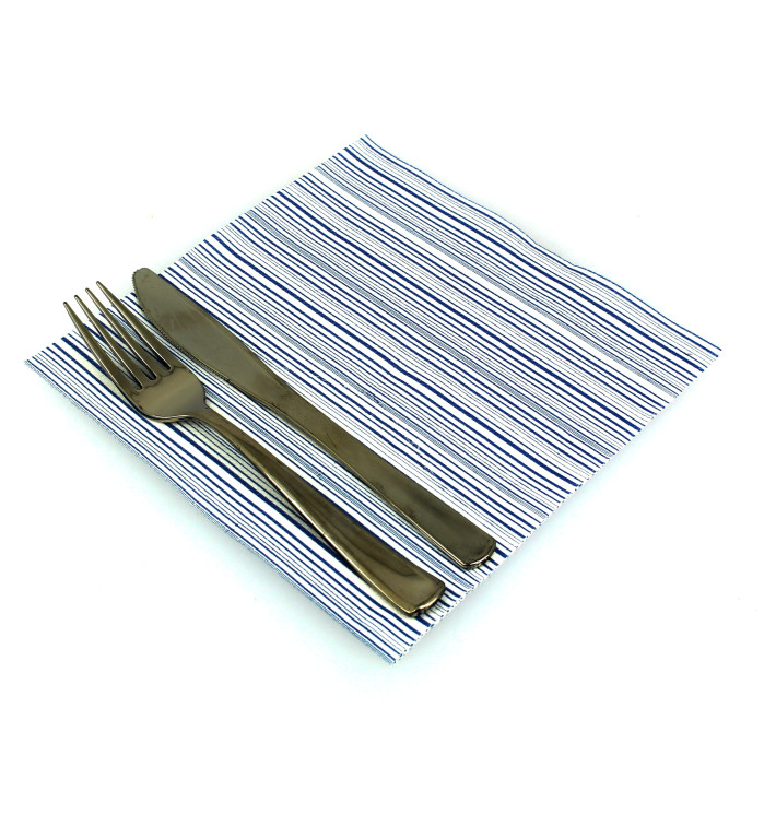 Guardanapos Airlaid "Basic" Azul 40x40cm (600 Uds) Guardanapos Airlaid "Basic" Azul 40x40cm (600 Uds)