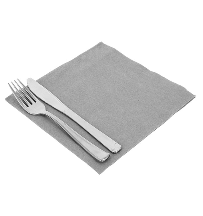 Guardanapos Airlaid Cinza 40x40cm (50 Uds) Guardanapos Airlaid Cinza 40x40cm (50 Uds)