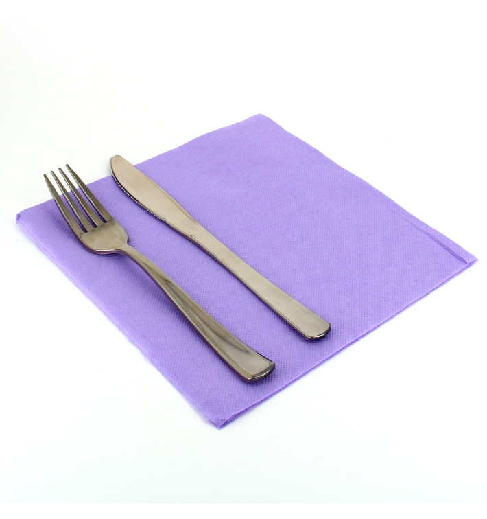 Guardanapos Airlaid Lilás 40x40cm (50 Uds) Guardanapos Airlaid Lilás 40x40cm (50 Uds)