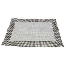 Toalhete Papel Mesa 30x40cm "Houndstooth" Preto 50g (500 Uds)