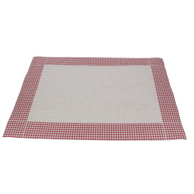 Toalhete Papel Mesa 30x40cm "Houndstooth" Bordeaux 50g (2500 Uds)