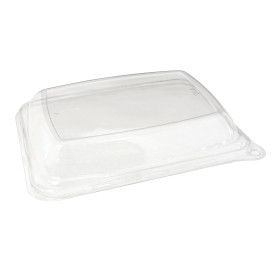 Tampa Cupula PET para Embalagem Cana-de-açúcar 20x14x3cm (50 Uds)