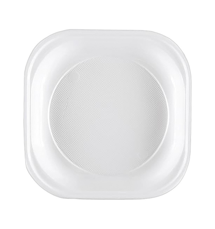 Prato Plastico PS Quadrado Branco 200x200mm (50 Unidades) Prato Plastico PS Quadrado Branco 200x200mm (50 Unidades)