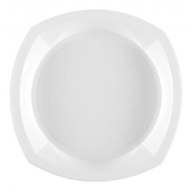 Prato Plastico PS Raso Branco 230x230mm 1C (1000 Unidades)