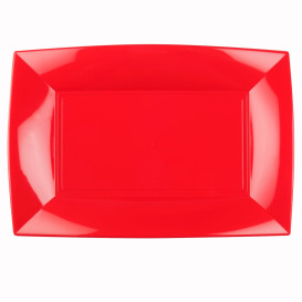 Bandeja de Plastico Vermelho Nice PP 345x230mm (6 Uds)