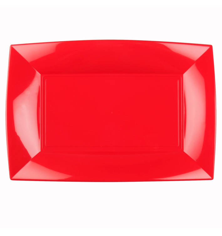 Bandeja de Plastico Vermelho Nice PP 345x230mm (60 Uds) Bandeja de Plastico Vermelho Nice PP 345x230mm (60 Uds)