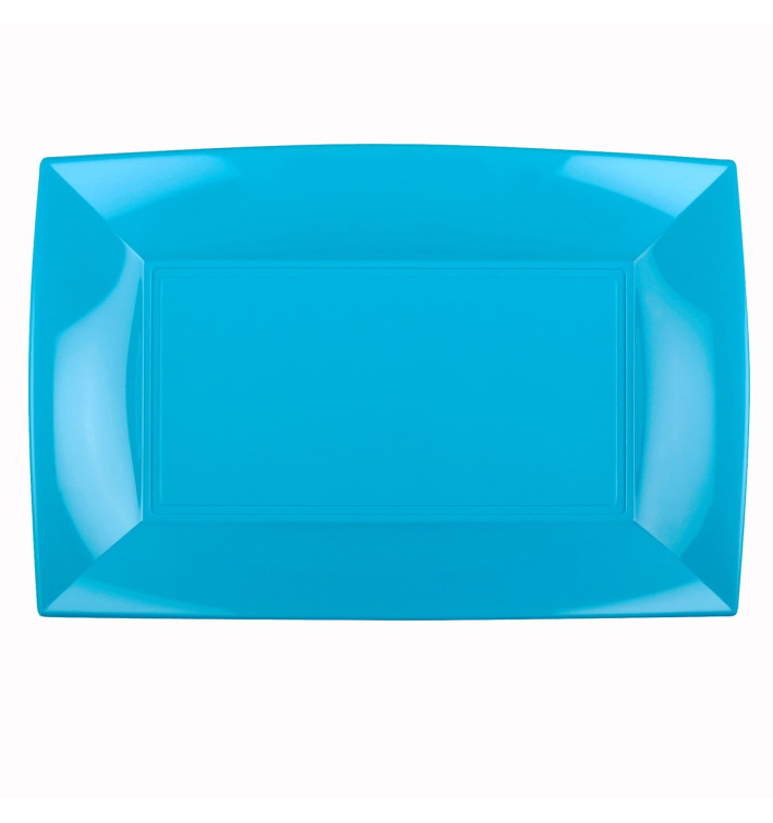 Bandeja de Plastico Turquesa Nice PP 345x230mm (60 Uds) Bandeja de Plastico Turquesa Nice PP 345x230mm (60 Uds)