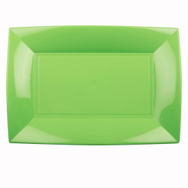 Bandeja de Plastico Verde Limão Nice PP 345x230mm (6 Uds)