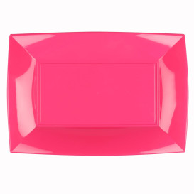 Bandeja de Plastico Fucsia Nice PP 345x230mm (6 Uds)