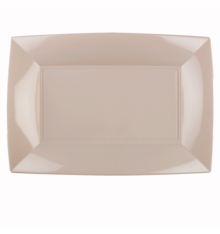 Bandeja de Plastico Bege Nice PP 345x230mm (60 Uds) Bandeja de Plastico Bege Nice PP 345x230mm (60 Uds)