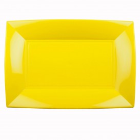 Bandeja de Plastico Amarelo Nice PP 345x230mm (6 Uds)