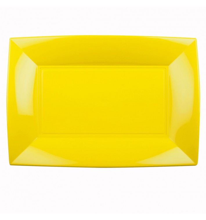 Bandeja de Plastico Amarelo Nice PP 345x230mm (60 Uds)