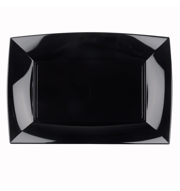Bandeja de Plastico Preto Nice PP 345x230mm (6 Uds) Bandeja de Plastico Preto Nice PP 345x230mm (6 Uds)