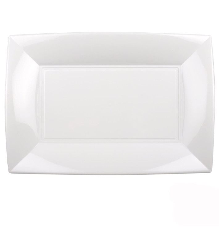 Bandeja de Plastico Branco Nice PP 345x230mm (60 Uds) Bandeja de Plastico Branco Nice PP 345x230mm (60 Uds)