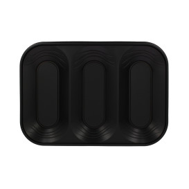 Bandeja Plastico PP "X-Table" 3C Preto 330x230mm (2 Unidades)