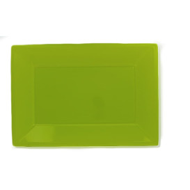 Bandeja Plastico Rectangular Pistache 330x225mm (3 Uds)