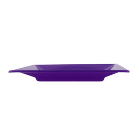 Prato Raso Quadrado Plastico Lilás 170mm (25 Uds)