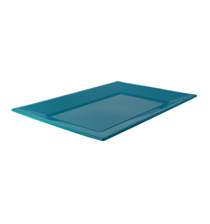 Bandeja Plastico Rectangular Turquesa 330x225mm (3 Uds) Bandeja Plastico Rectangular Turquesa 330x225mm (3 Uds)