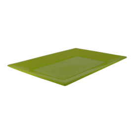 Bandeja Plastico Rectangular Pistache 330x225mm (3 Uds)