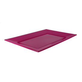 Bandeja Plastico Rectangular Fúcsia 330x225mm (750 Uds)
