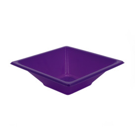 Tigela de Plastico PS Quadrada Lilás 12x12cm (25 Uds)
