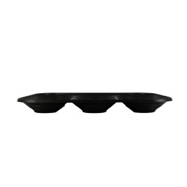 Bandeja Plastico PP "X-Table" 3C Preto 330x230mm (2 Unidades)