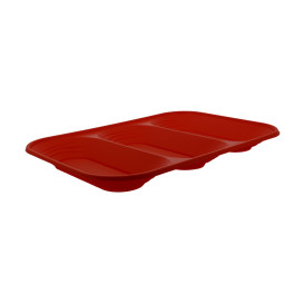 Bandeja Plastico "X-Table" 3C Vermelho PP 330x230mm (2 Unidades)
