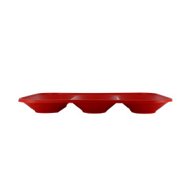 Bandeja Plastico "X-Table" 3C Vermelho PP 330x230mm (2 Unidades)