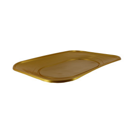Bandeja Plastico PP "X-Table" Ouro 330x230mm (2 Unidades)