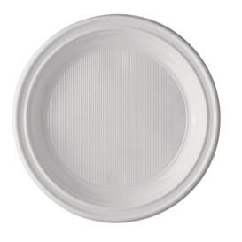 Prato Plastico PS 1 Compar. Branco 220mm (1400 Unidades)