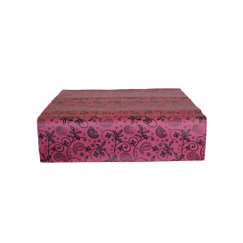 Toalha Papel Cortado Mesa Bordeaux 1x1m "Cachemir" 37g (400 Uds)