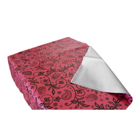 Toalha Papel Cortado Mesa Bordeaux 1x1m "Cachemir" 37g (400 Uds)