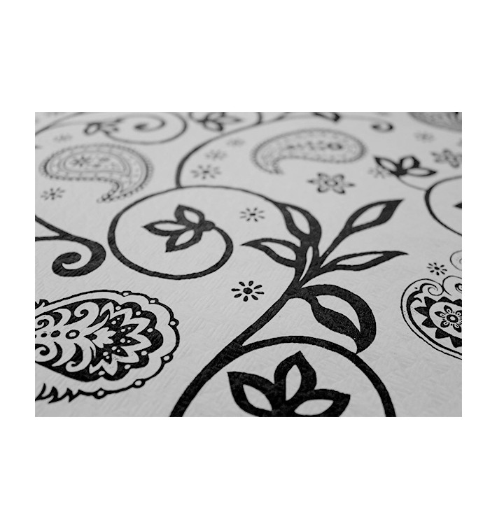 Toalha Papel Cortado Mesa 1x1m "Cachemir Preto" 37g (400 Uds) Toalha Papel Cortado Mesa 1x1m "Cachemir Preto" 37g (400 Uds)