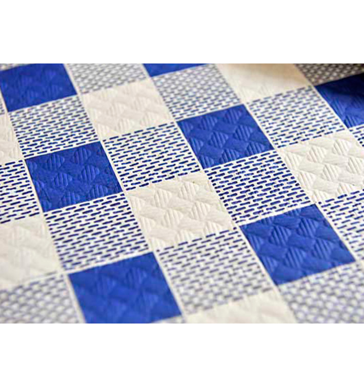 Toalha Papel Cortado Mesa 1x1m "Quadros Azules" 40g (400 Uds) Toalha Papel Cortado Mesa 1x1m "Quadros Azules" 40g (400 Uds)