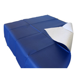 Toalha Papel Cortado Mesa Azul 1x1 Metro 40g (400 Uds)