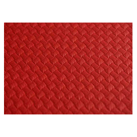 Toalha Papel Cortado Mesa Vermelho 1x1 Metro 40g (400 Uds)