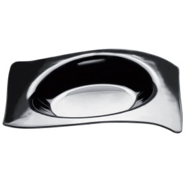 Prato Degustação Flat Preto 8x6,6 cm (500 Unidades)