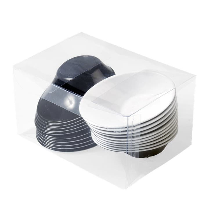 Tigela Plastico "Sodo" em preto e branco 50 ml (20 Uds) Tigela Plastico "Sodo" em preto e branco 50 ml (20 Uds)