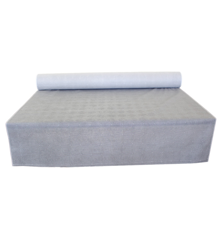 Toalha em Rolo Não Tecido Branco desenho "Espiral" 1,2x50m 50g (6 Uds) Toalha em Rolo Não Tecido Branco desenho "Espiral" 1,2x50m 50g (6 Uds)