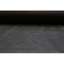 Toalha em Rolo Não Tecido Preta desenho "Espiral" 1,2x50m 50g (1 Ud)