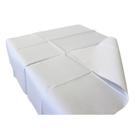 Toalha de Papel Cortado Mesa Branco 1x1m 40g (480 Uds)
