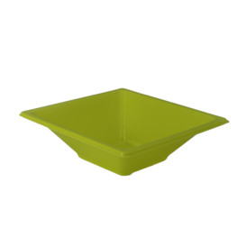 Tigela de Plastico PS Quadrada Pistache 12x12cm (12 Uds)