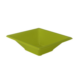 Tigela de Plastico PS Quadrada Pistache 12x12cm (720 Uds)