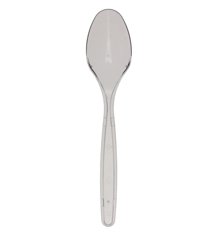 Colher de Plastico Grande PS Transparente 165mm (600 Uds) Colher de Plastico Grande PS Transparente 165mm (600 Uds)