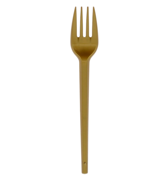 Garfo de Plastico Grande PS Ouro 165mm (600 Uds) Garfo de Plastico Grande PS Ouro 165mm (600 Uds)