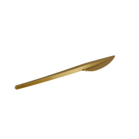 Faca de Plastico Grande PS Ouro 165mm (20 Uds)