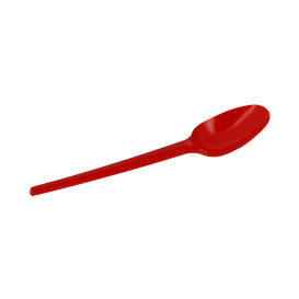 Colher de Plastico Grande PS Vermelho 165mm (20 Uds)