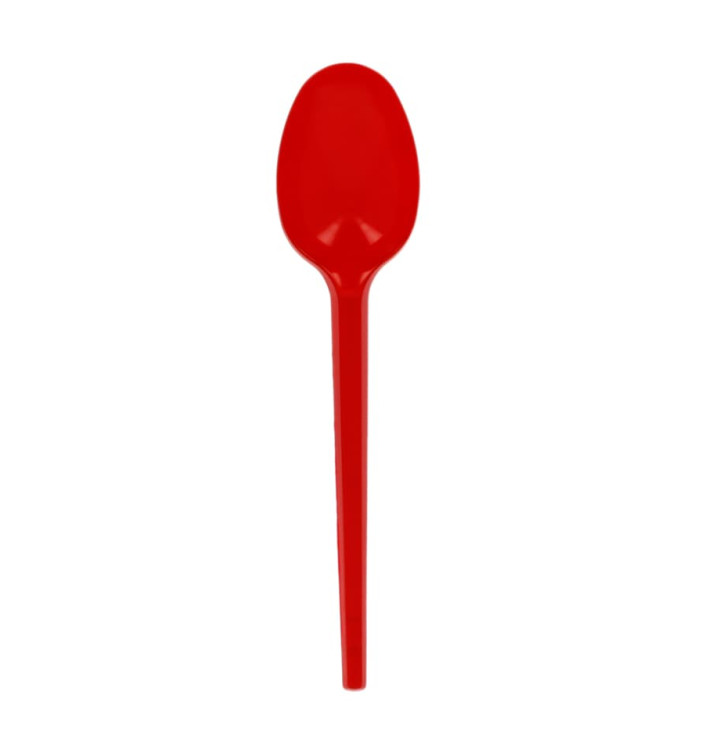 Colher de Plastico Grande PS Vermelho 165mm (20 Uds) Colher de Plastico Grande PS Vermelho 165mm (20 Uds)